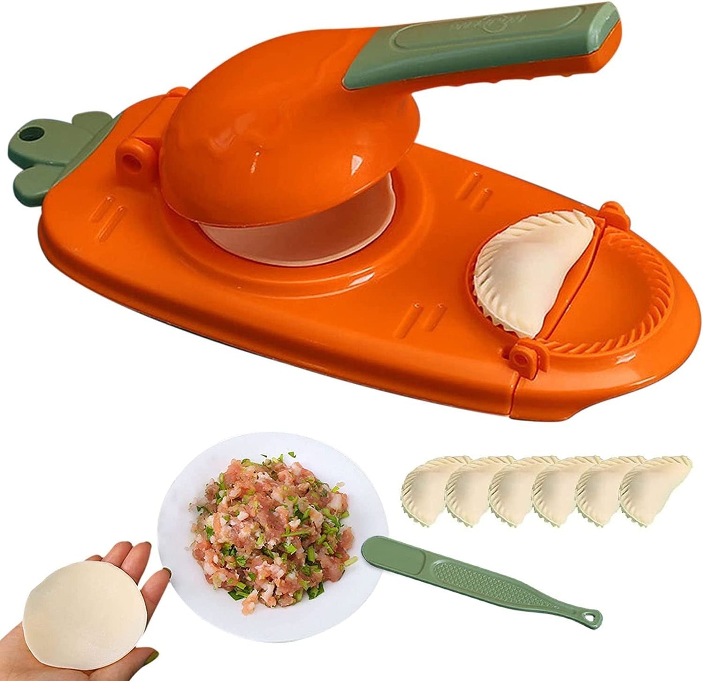 2-in-1 Dough Press Dumpling Empanada Maker Manual Wrapper Mold Kitchen Tool