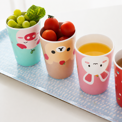 Reusable Cartoon Animal Pattern Drinking Cups, Lightweight Children Beverage Cups