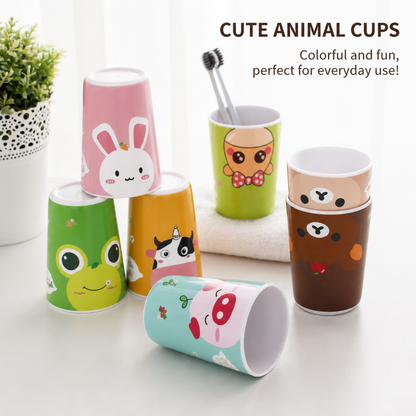 Reusable Cartoon Animal Pattern Drinking Cups, Lightweight Children Beverage Cups