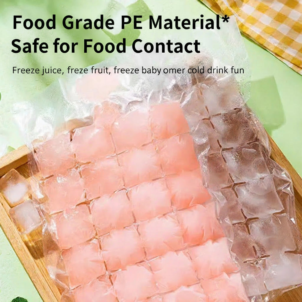 Reusable Food Grade Ice Cube Storage Bags – Leakproof Freezing Ice Bags