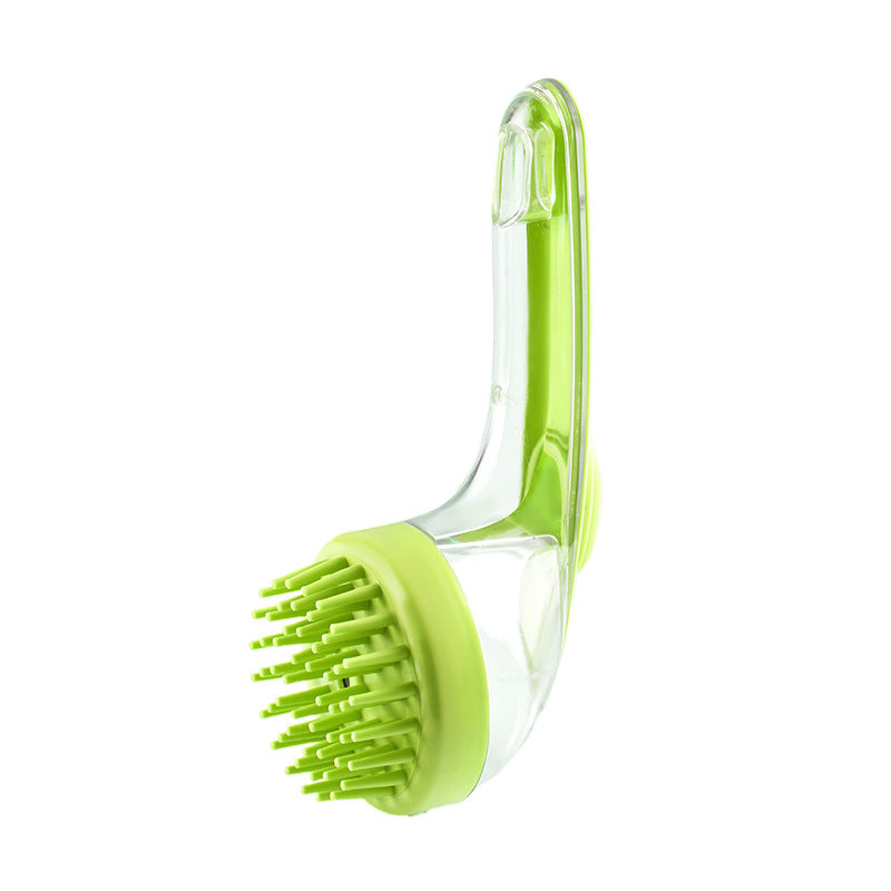 Press Type Shampoo Dispensing Brush, Soft Silicone Scalp Massager for Shower