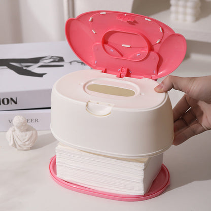 Portable Sealed Wet Wipes Box, Dustproof Tissue Container for Home & Car