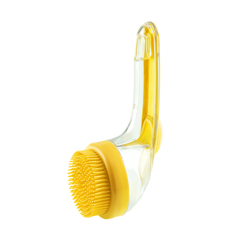 Press Type Shampoo Dispensing Brush, Soft Silicone Scalp Massager for Shower