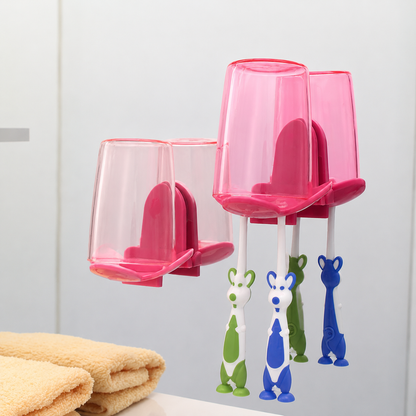 Cute Mouse Bathroom Toothbrush Holder Set