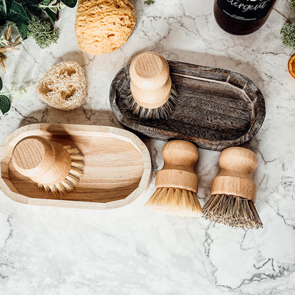 Natural Sisal Dish And Pot Scrub Brush All Natural Beech Wood Ergonomic Handle