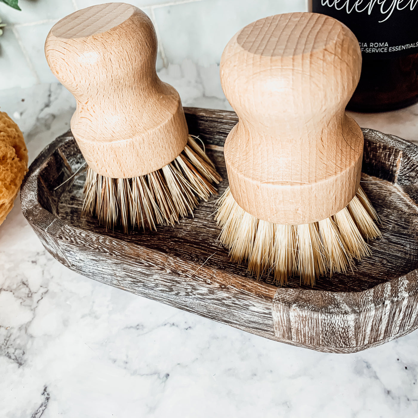 Natural Sisal Dish And Pot Scrub Brush All Natural Beech Wood Ergonomic Handle