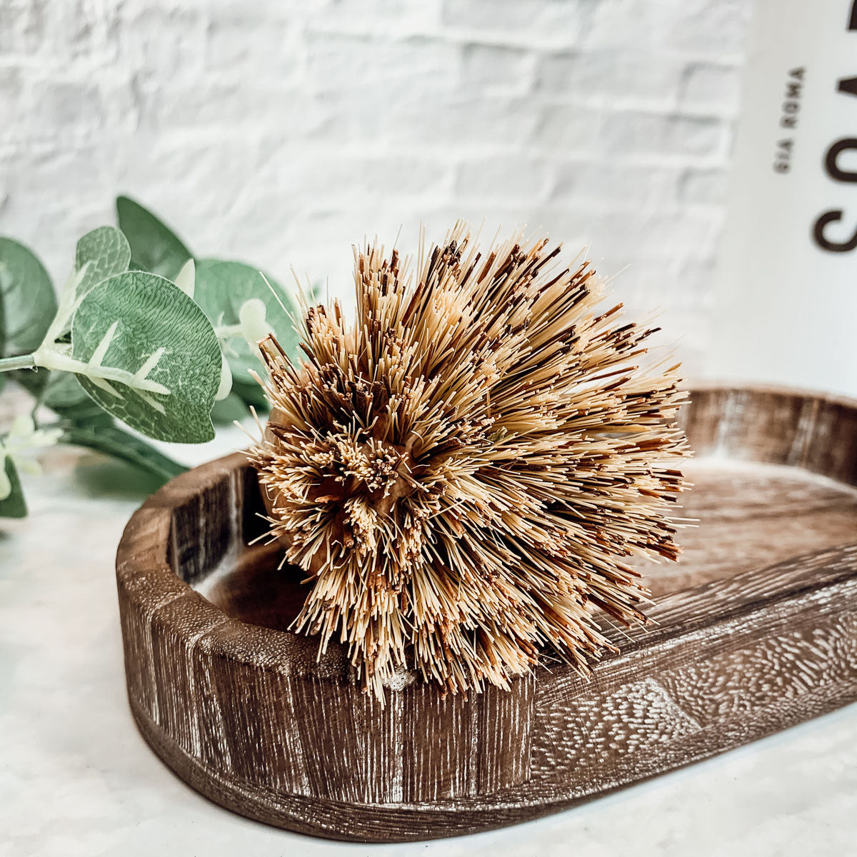 Natural Sisal Dish And Pot Scrub Brush All Natural Beech Wood Ergonomic Handle