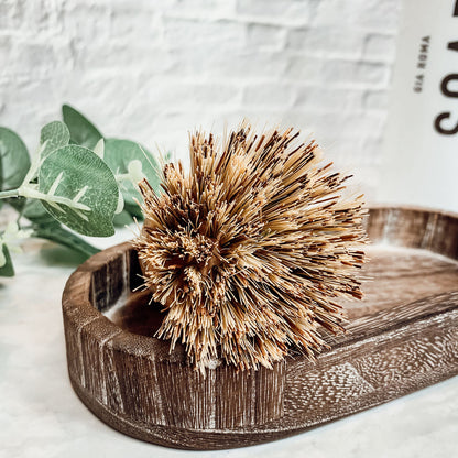 Natural Sisal Dish And Pot Scrub Brush All Natural Beech Wood Ergonomic Handle