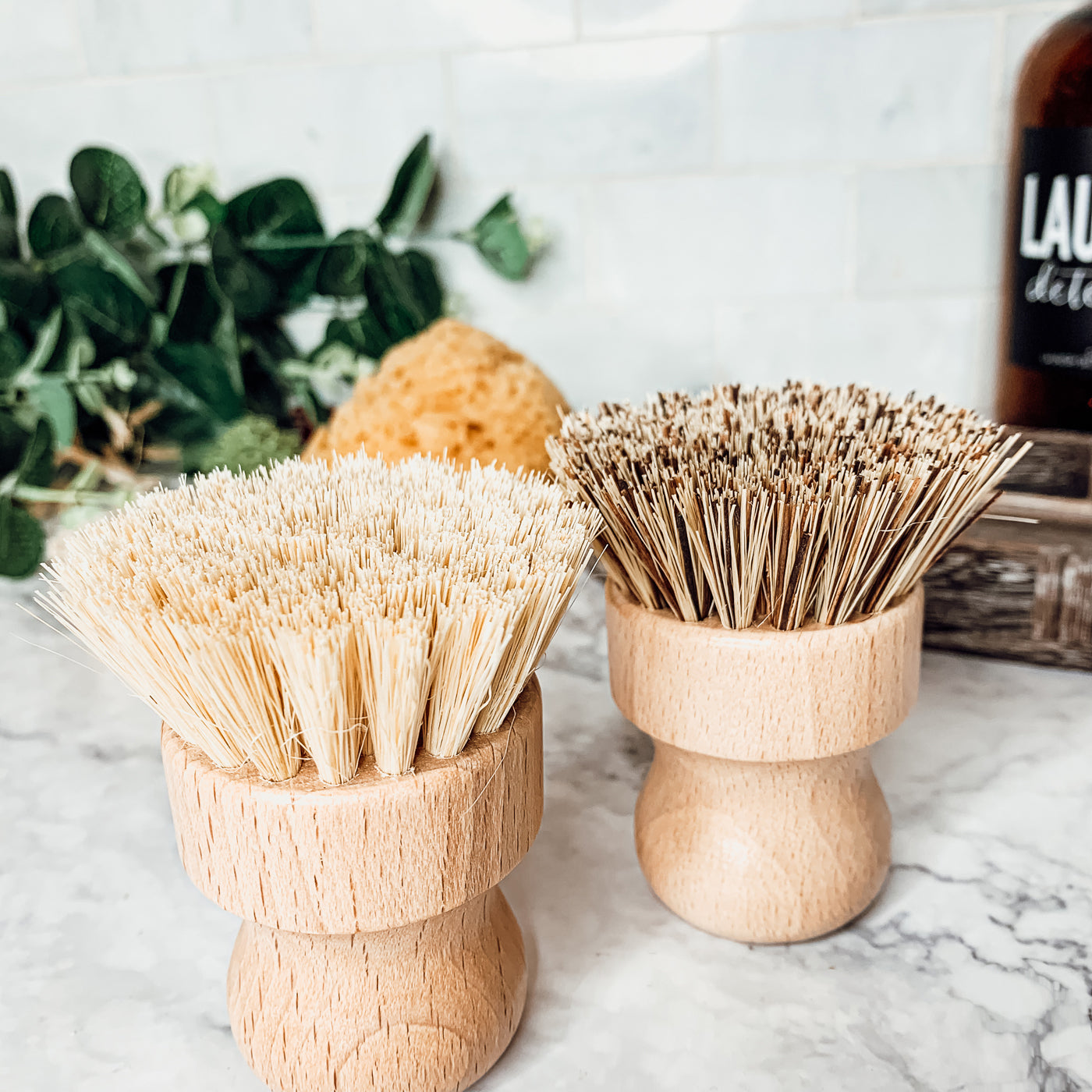 Natural Sisal Dish And Pot Scrub Brush All Natural Beech Wood Ergonomic Handle