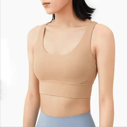 New High Quality Fabric Nylon Breathable Women Yoga Tops Bra Solid Color And Sports Wear Outdoor Exercise Clothes For Ladies
