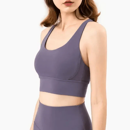 New High Quality Fabric Nylon Breathable Women Yoga Tops Bra Solid Color And Sports Wear Outdoor Exercise Clothes For Ladies